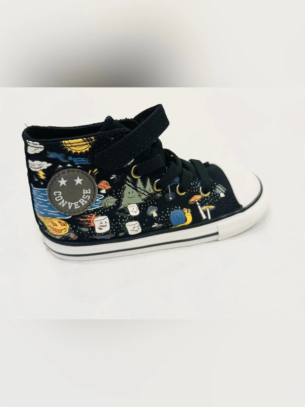 Converse Toddler Black High-Top Sneakers Chuck Taylor All Star Camp Black size 7